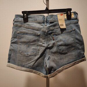 Levi's Women's Cuffed Jean Denim Shorts Size 10 / 30 NWT Stretch 5 Pocket